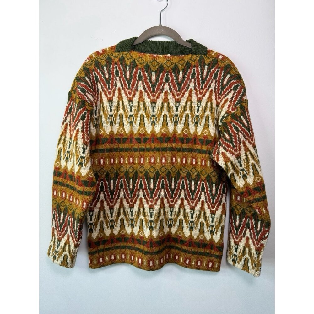 VTG ICELAND Jersey Modeller Lambs Wool Ski Sweater Made In Sweden Women 14